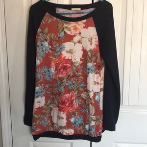 Long sleeve floral blouse